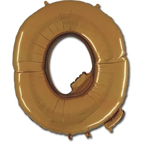 Золотая фольгированная буква "Q"