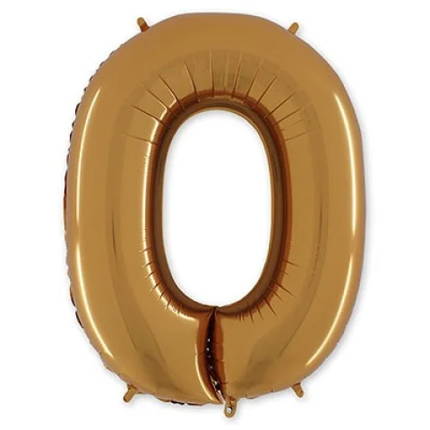 Золотая фольгированная буква "O"
