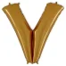 Золотая фольгированная буква "Л" или "V"