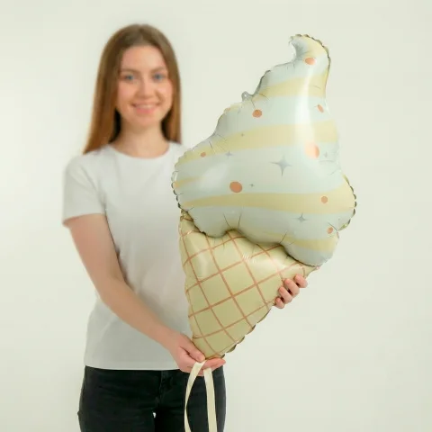 Фольгированный шар Фигура, Мороженое, Сатин
