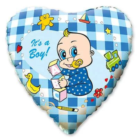 Сердечко It's a boy, фольгированный шар