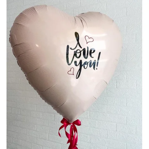 Большое сердце 70 см. "I Love You"