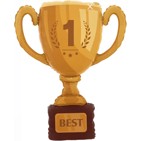 Фольгированный шар  Фигура, Кубок Чемпиона, Золотой
