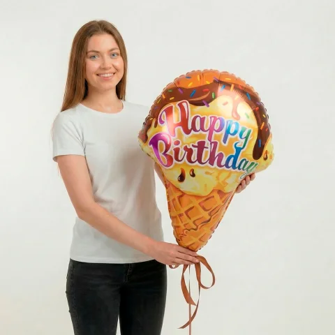 Happy Birthday "мороженое", фольгированный шар