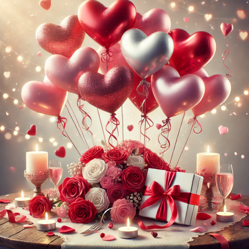 Какие шары подарить на 14 февраля?