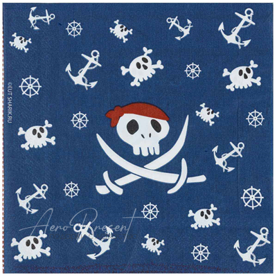 Салфетка Пиратский Остров 33см 12шт