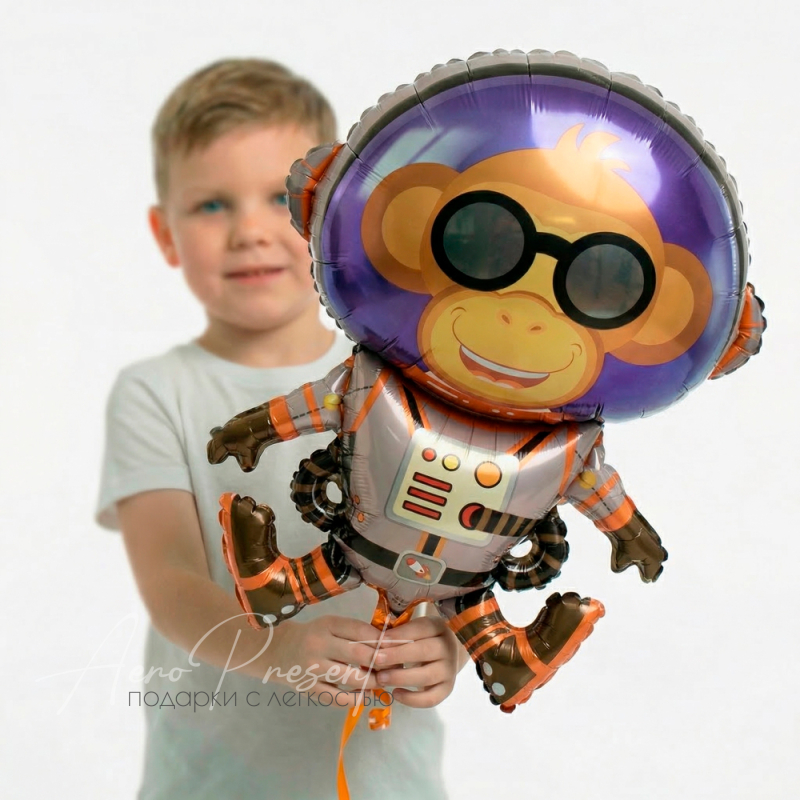 Космонавт Обезьяна, фольгированный шар
