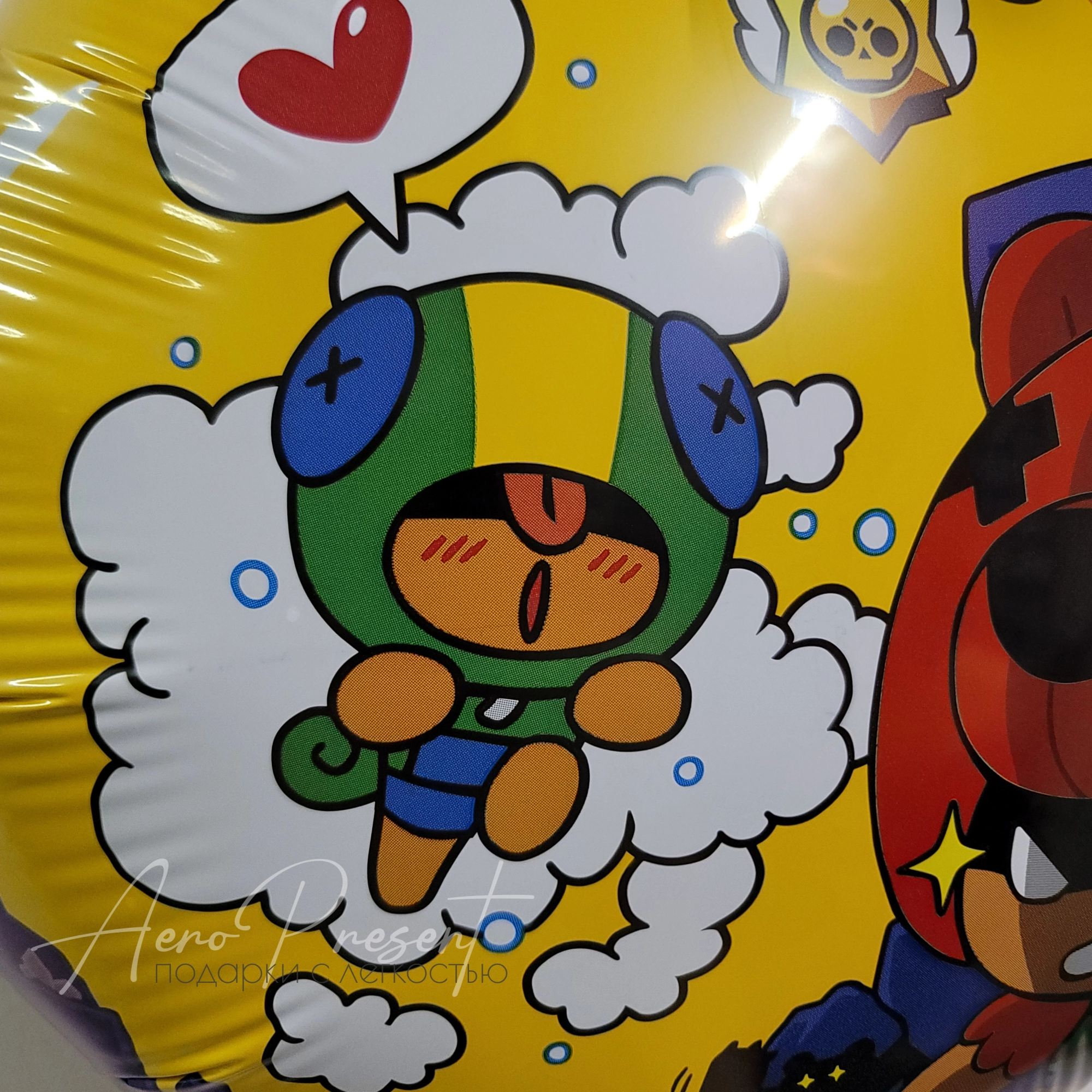 Brawl Stars "Леон и Нита", фольгированный шар