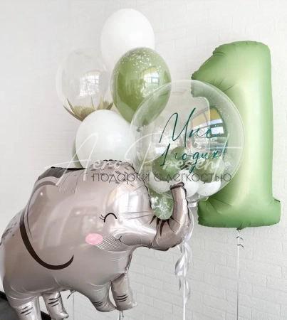 Комплект шаров со слоником