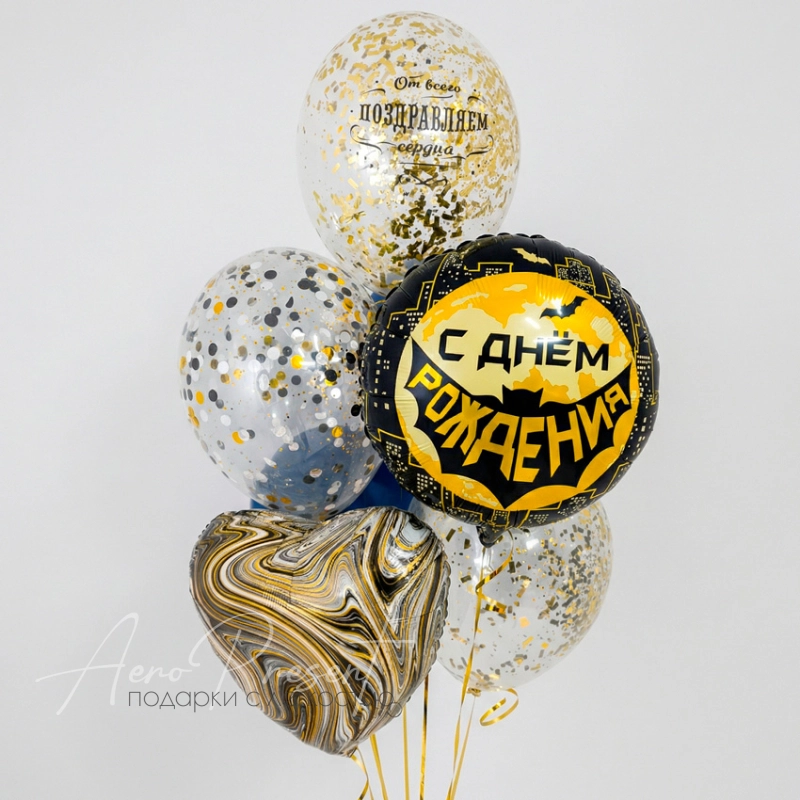 Набор шаров "Бэтмен в полете"