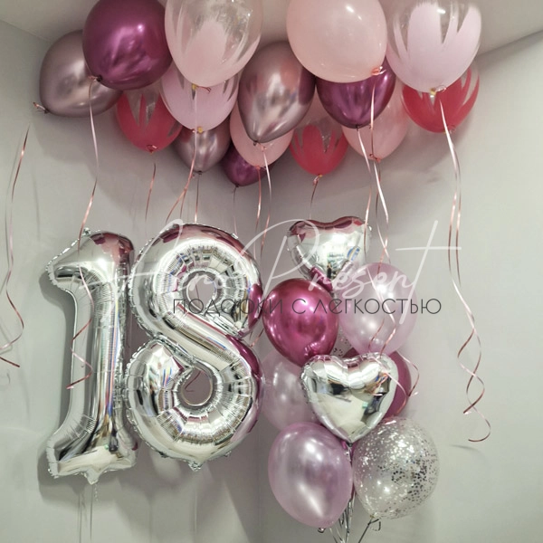 Набор шаров "Розовая роскошь"