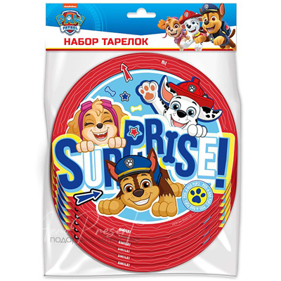 Набор тарелок Щенячий Патруль 18см6шт
