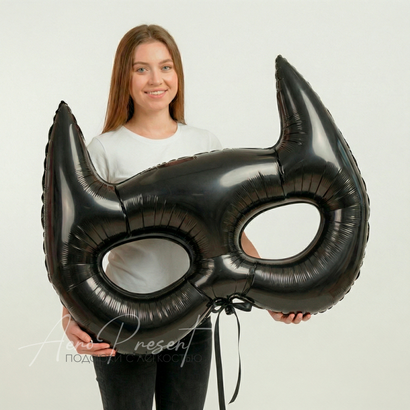 Фольгированный шар Маска черная