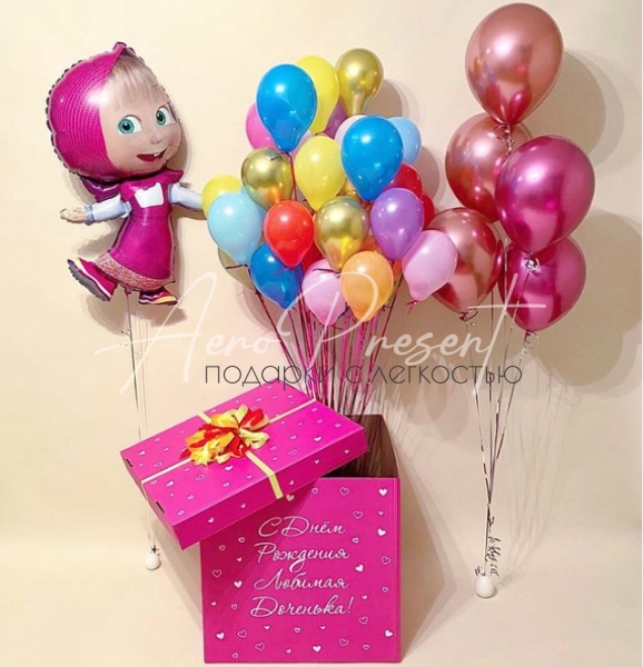 Коробка сюрприз "Маша и медведь"