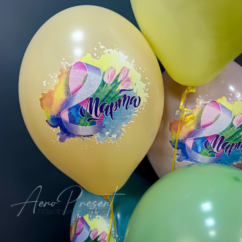 8 марта, акварель