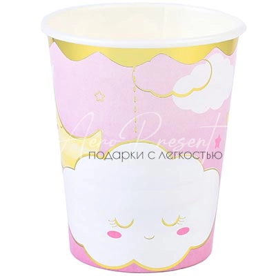 Стакан Детские Грезы розов 250мл 6шт