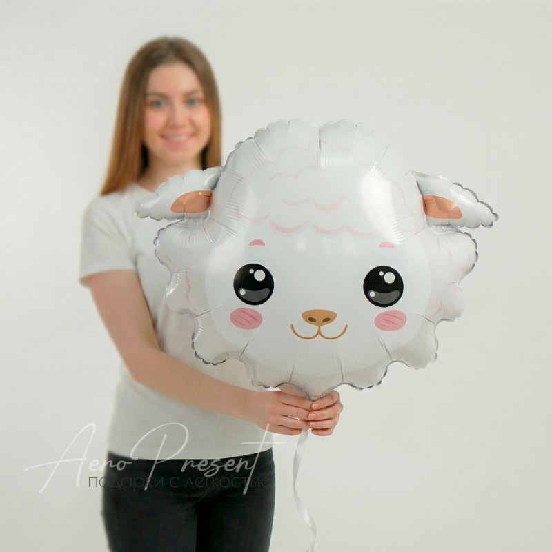 Фольгированный шар Фигура, Голова овечки