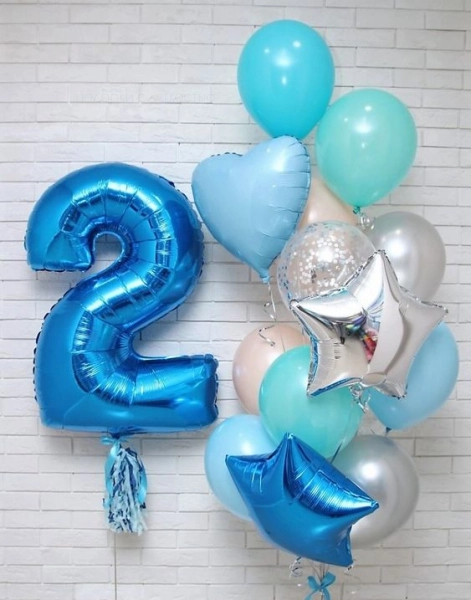 Ассорти синего и цифра