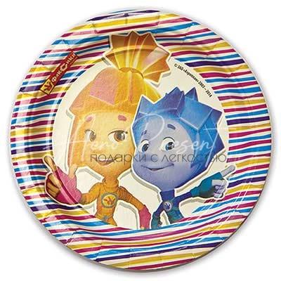 Тарелка Фиксики 17см 8шт
