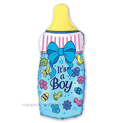 Фольгированный шар Бутылочка голубая