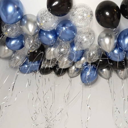 Микс шаров "Синий блеск"