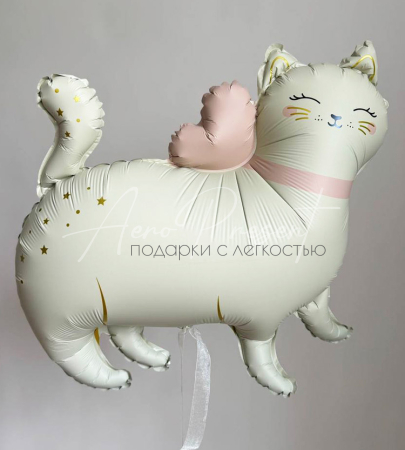 Фольгированный шар "Кошечка с сердцем"