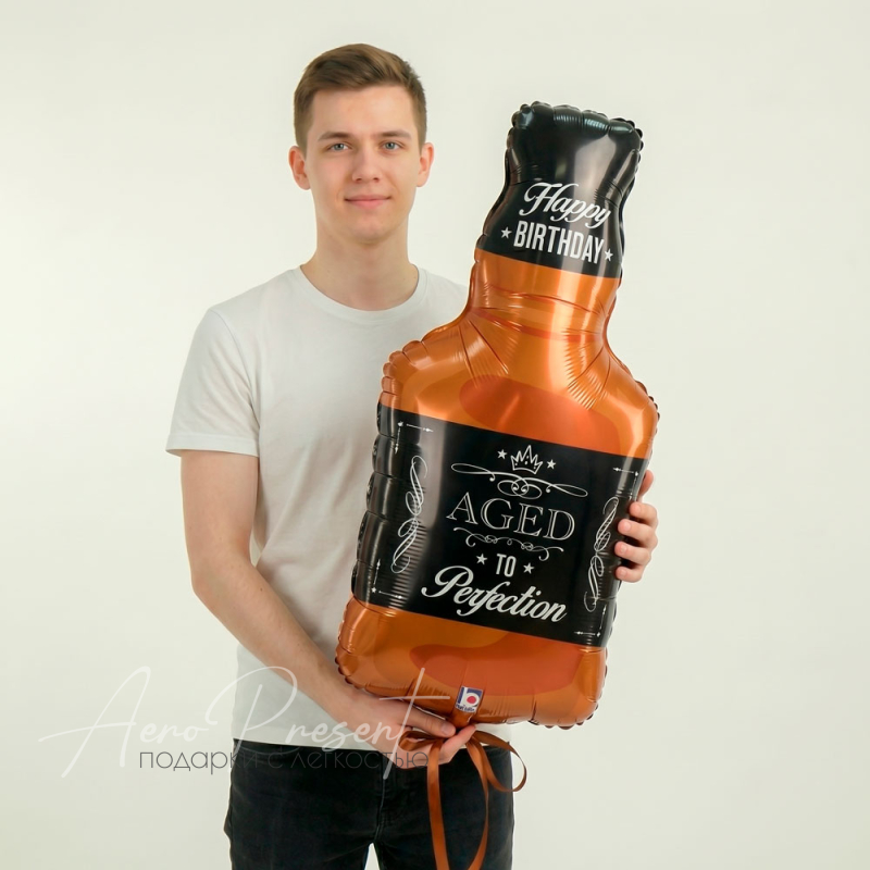 Бутылка виски, фольгированный шар