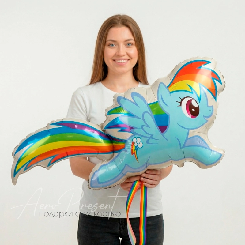 Радуга Дэш, фольгированный шар