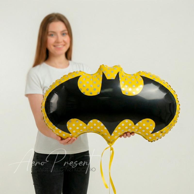 Фольгированный шар Фигура, "Бэтмен, Летучая мышь"