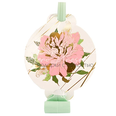 Язык-гудок с карт Пионы 6шт