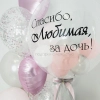 Набор шаров на выписку "Спасибо за дочь"