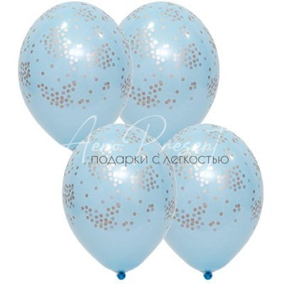 Конфетти голубые, имитация