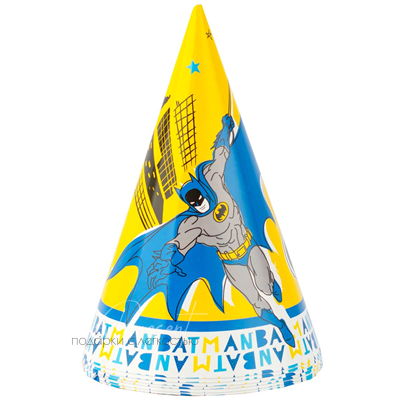 Набор колпаков Бэтмен Комиксы 6шт