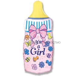 Бутылочка для новорожденной, фольгированный шар