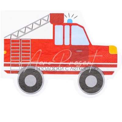 Салфетка фигурная Машинки 33см 12шт