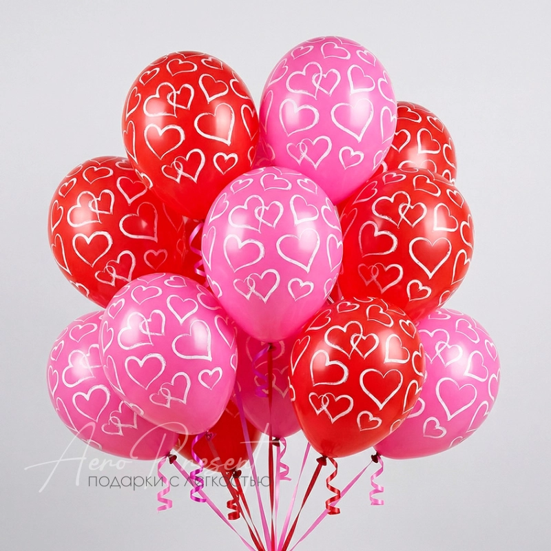 Воздушные шары "Сердечный орнамент"