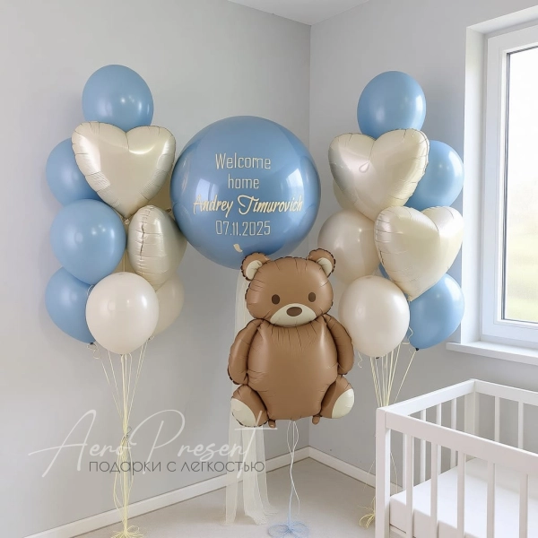 Набор воздушных шаров "Первый день дома!"