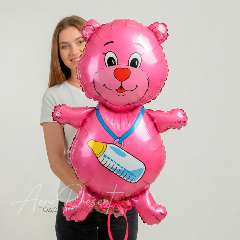 Медвежонок - девочка, фольгированный шар