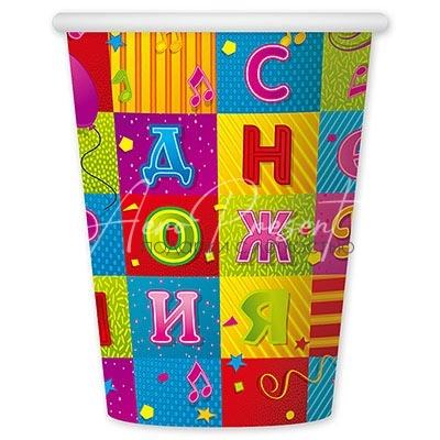 Стакан бум С ДР Мозаика 250мл 6шт