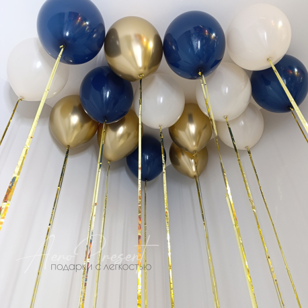 Микс шаров "Сине-Золотой"