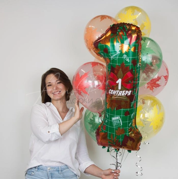 Набор "Листья клена и цифра"