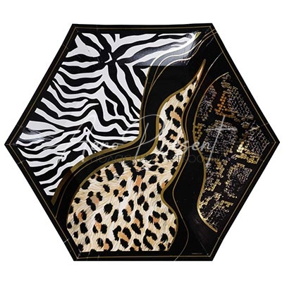 Тарелка фигурная Сафари Принт 26см 6шт