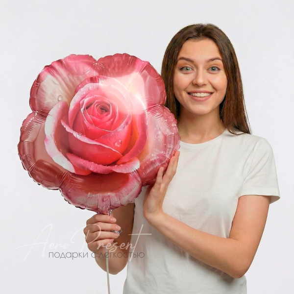 Фольгированный шар Фигура, Утренняя роза