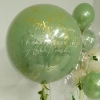 Набор шаров с живой зеленью "Оливковый флер"
