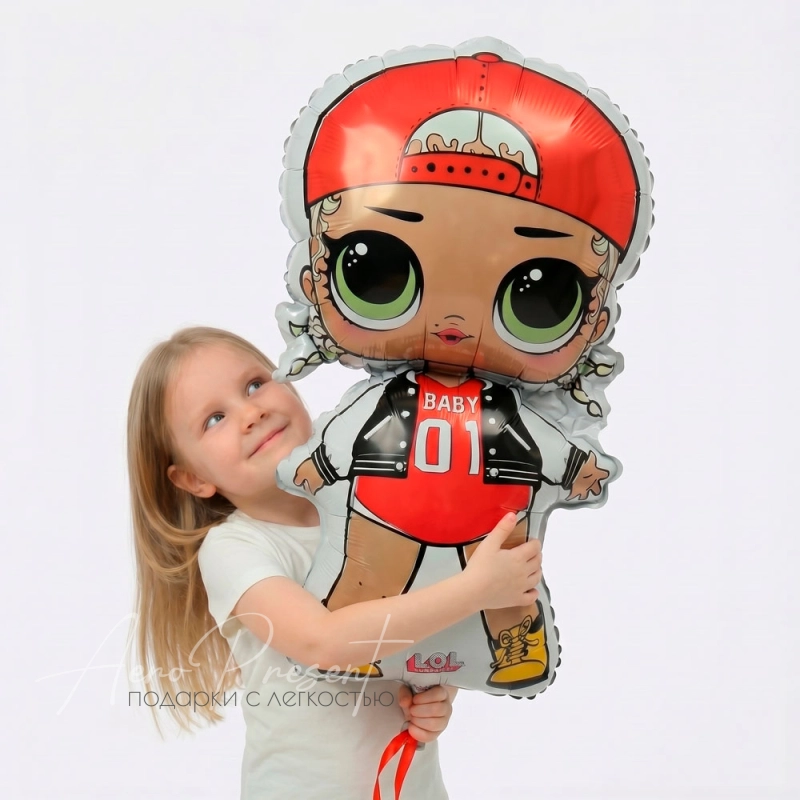 Большеглазая кукла SWAG, фольгированный шар