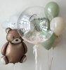 Набор шаров на выписку с мишкой и облачком