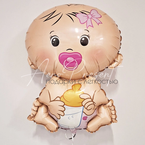 Малышка - девочка, фольгированный шар