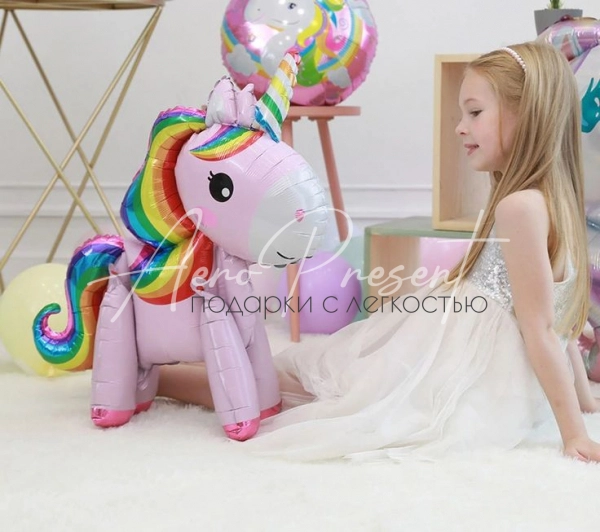 Единорог, воздушная фигура, фольгированный шар