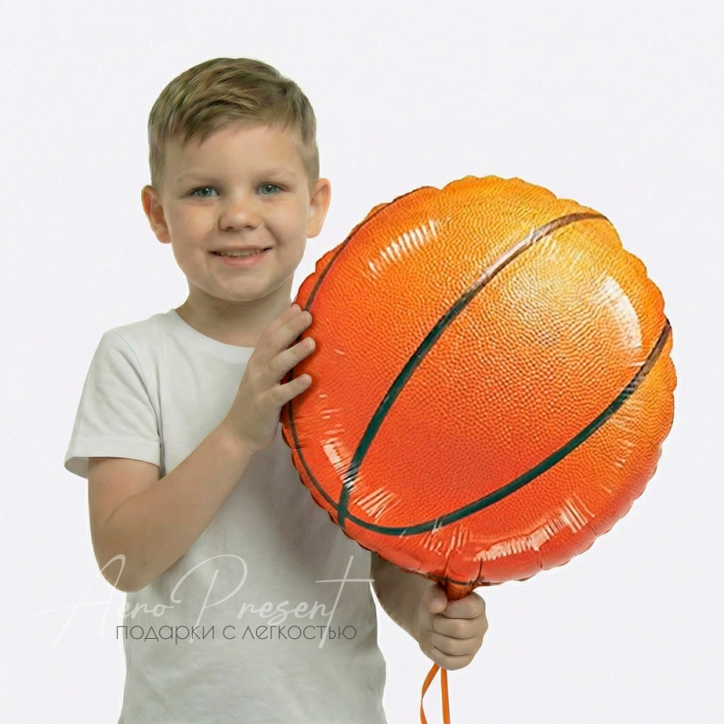 Фольгированный шар Круг, Баскетбольный мяч,