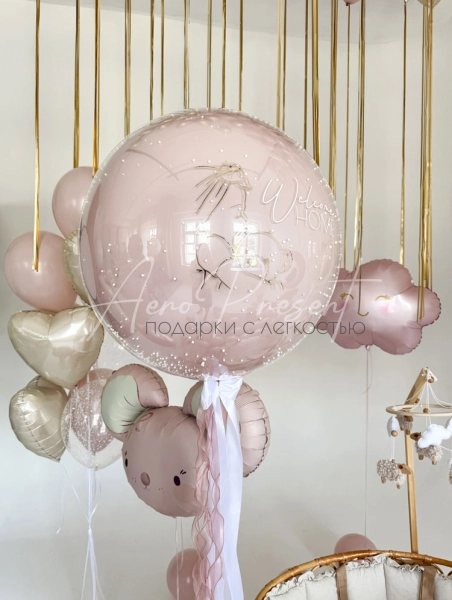 Оформление комнаты для новорожденной девочки "Розовая сказка"